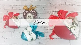 #198 Serca styropianowe decoupage #tutorial #diy #vintage #shabbychic