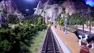 Train Driver's View: Model Train Cab Ride on French Narrow Gauge Model Railroad Mini World Lyon