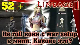 Lineage 2 Classic - (ru-off-gran kain-конь-x1) - 52+, Re roll коня с маг setup в мили. Каково это?