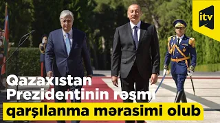 Qazaxıstan Prezidentinin rəsmi qarşılanma mərasimi olub