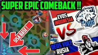 SUPER EPIC COMEBACK PALING GILA, EVOS 🇮🇩 TAK PERNAH MENYERAH! VS RUSIA DEUS, VULT M1 WORLD