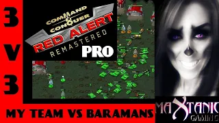 3 on 3 Command & Conquer Red alert Remastered My Team vs Baramans Team!