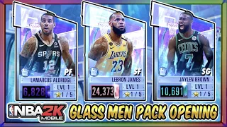 PINK DIAMOND LEBRON JAMES NEW GLASS MEN THEME PACK OPENING! | NBA 2K Mobile S2 New Glass Men Packs