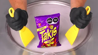 Takis - Fuego Ice Cream Rolls Snack | ASMR