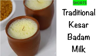 #shorts Badam Milk!! Almond Kesar Milk recipe