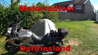 Motorradtour in den Norden. Zelten Ostfriesland Timmel. Yamaha TDM 850