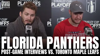 Matthew Tkachuk & Sasha Barkov React to Florida Panthers Taking a 2-0 Lead vs. Toronto Maple Leafs