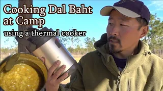 Cooking Dal Baht, One Of Our Favorite Camp Foods To Cook