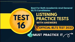 IELTS LISTENING PRACTICE TEST WITH ANSWERS | TEST 16 | LISTENING IELTS PRACTICE TEST | 23/10/2022