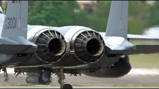 🇺🇸   F-15 Actuator Nozzle Pre Flight Departures RAF Lakenheath 10/05/22