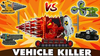 VEHICLE KILLER Battle of the Monsters of the Underground! | Cartoons About Tanks