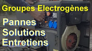 🔧⚙ Groupes électrogènes - 😨Les pannes possibles et leur résolution👍  - l'entretien courant 🛠