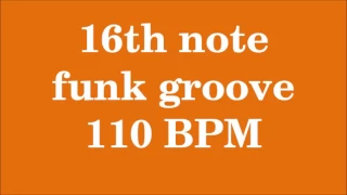 Drum Loop for Practice 16th note funk groove 110 bpm