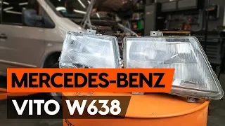 How to change headlights / headlamp on MERCEDES-BENZ VITO 1 (W638) [TUTORIAL AUTODOC]