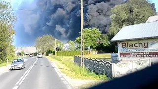 OSP Żołynia - Pożar składu opon w Markowej