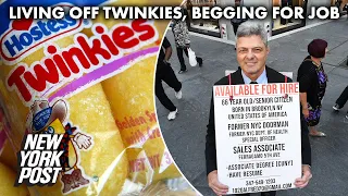 Out-of-work NYC doorman living off Twinkies begs for job outside Tiffany’s