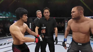 Bruce Lee vs. Dan Henderson (EA Sports UFC 3) - CPU vs. CPU - Crazy UFC 👊🤪