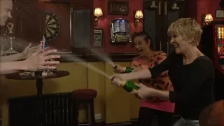 Shirley And Tina Soak Johnny With Champagne - EastEnders (30/06/2017)