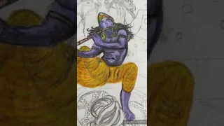Lord Vishnu drawing🙏🏻#shortvideo #shorts #short #viral #lordvishnu #painting #art #artvideo