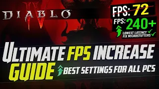 🔧 DIABLO IV: Dramatically increase performance / FPS with any setup! *DIABLO 4 BEST SETTINGS* 📈✅