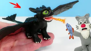 Making TOOTHLESS with Clay | How to Train Your Dragon