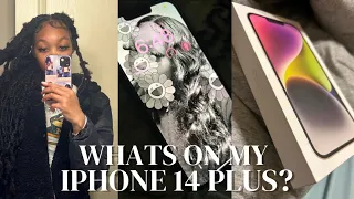 WHATS ON MY IPHONE 14 PLUS| IOS 16 | + apps for content creators