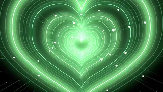 Neon Heart Background💚Green Heart Tunnel Background | Wallpaper Heart Video Background