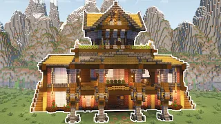 How to build Medieval Village 13/20 : Town Hall - Minecraft Tutorial