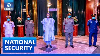 National Security: President Buhari Meets Service Chiefs