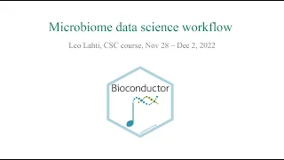 1 Microbiome data science workflow