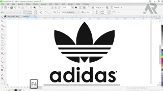 how to make adidas logo in coreldraw // adidas logo original in coreldraw design