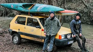 DAS ist völlig eskaliert... Kajak Hochwasser Tour | Fiat Panda 4x4 | Jannik Hammes | Fabio Schäfer