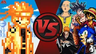 NARUTO vs THE WORLD! (Naruto vs Goku, Saitama, Sonic, Luffy, Ichigo, Aang & More!) Animation Rewind