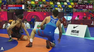 1/4 GR - 60 kg: K. KAMAL (TUR) v. M. MAMMADOV (AZE)