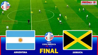 ARGENTINA vs JAMAICA - Final Copa America 2024 | Full Match All Goals | PES Gameplay PC