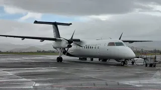 Air New Zealand De Havilland Canada Dash 8 300 Arrival At Woodbourne Airport