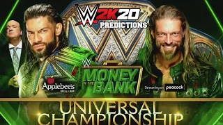 Wwe 2k20: WWE Universal Championship Edge vs Roman Reigns - Money In The Bank 2021