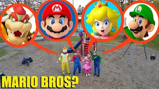 drone catches REAL Mario Bros Movie at haunted park (THEY FOUND US)