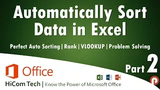 How to Sort Data in Excel Automatically Using Rank and VLOOKUP - Problem Solving - Part 2