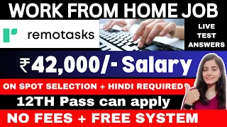 REMOTASKS Hiring | Live Test Answers | Work from home jobs 2024 | online jobs at home | Jobs