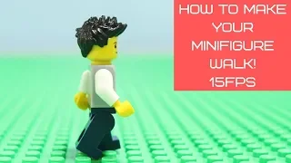 How To Make Your LEGO Minifigure Walk! LEGO Stop Motion 15fps Walk Cycle Tutorial