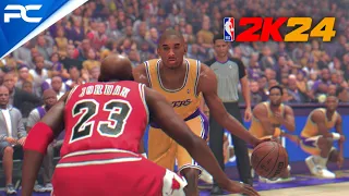 NBA 2K24 RETRO MOD FUTURE CONCEPT | Rookie KOBE BRYANT 1996-1997 Roster | Bulls vs Lakers GAMEPLAY🔥