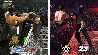 Best Extreme FINISHERS in WWE Smackdown vs Raw 2009 Vs. WWE 2K23 !!!