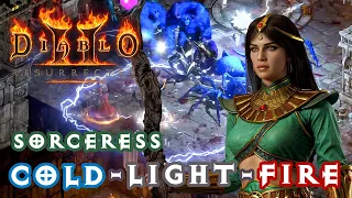 Diablo II Resurrected | Cold Light Fire Sorceress Cách Build
