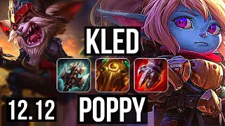 KLED vs POPPY (TOP) | 5.1M mastery, 2300+ games, 8/2/3 | KR Diamond | 12.12