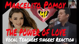 Vocal Teachers singers Reaction to Marcelito Pomoy Power of Love