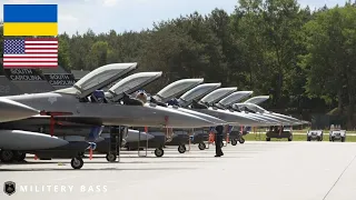 Tense moment: US made F-16 fighter jets have been deployed to Ukraine