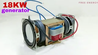 I Make 18kw Free Electric Generator With Speaker Tools Use Transformers at home