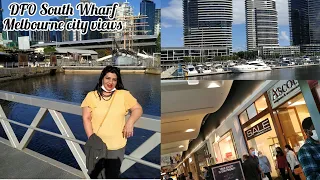 DFO South Wharf Melbourne|| Melbourne CBD|| Yarra River walk|| Vlog