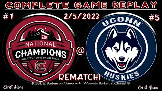 REMATCH! #1 South Carolina Gamecock Women's Basketball vs. #5 UCONN WBB- 2/5/2023 ( Full Game - HD )